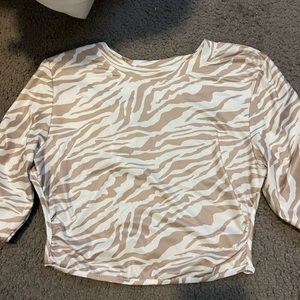 Zebra Open back Crop top